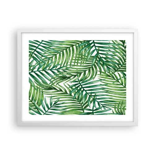 Affiche dans un cadre blanc - Poster - Sous la canopée verte - 50x40 cm
