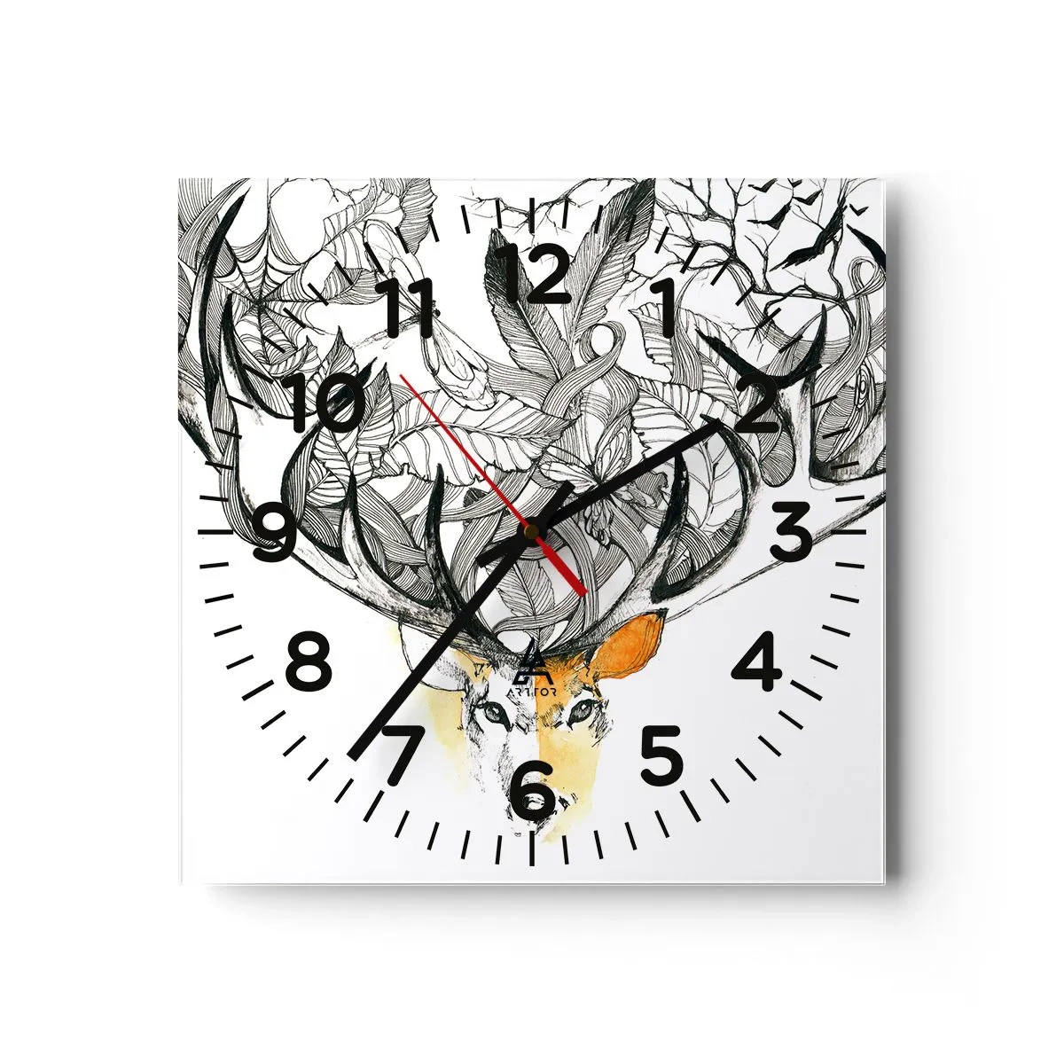 Horloge murale - Pendule murale - Corne d'abondance - 40x40 cm