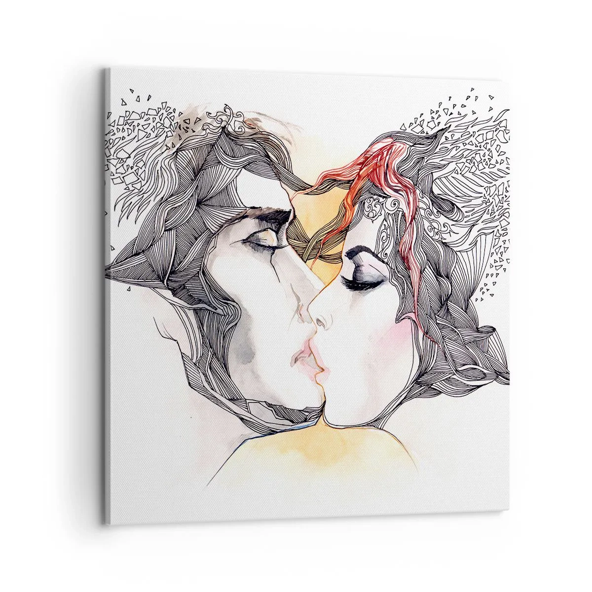 Impression sur toile - Image sur toile - Le monde n'existe pas - 60x60 cm