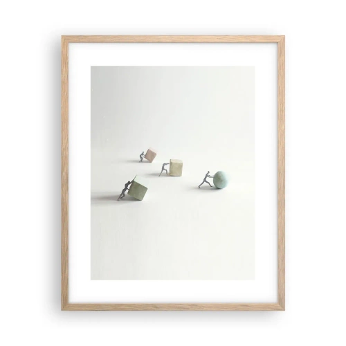 Affiche dans un chêne clair - Poster - Rien que la vie - 40x50 cm