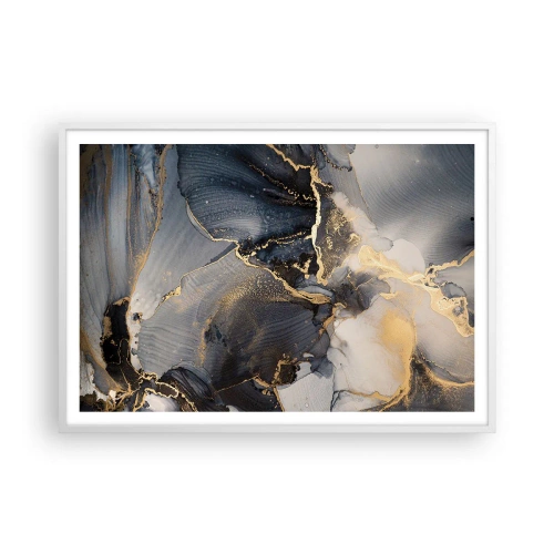 Affiche dans un cadre blanc - Poster - La vie de la pierre - 100x70 cm