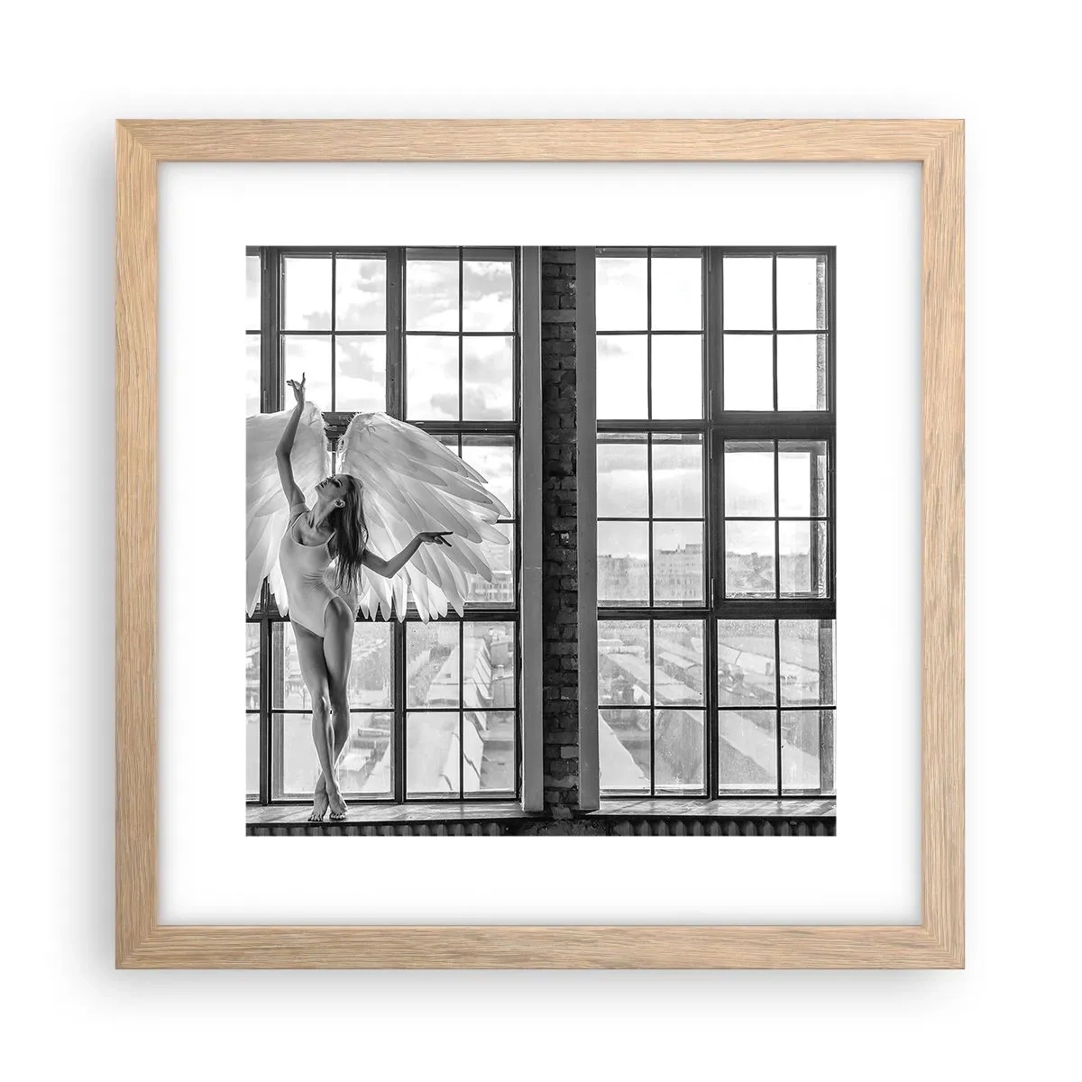 Affiche dans un chêne clair - Poster - La ville des anges? - 30x30 cm