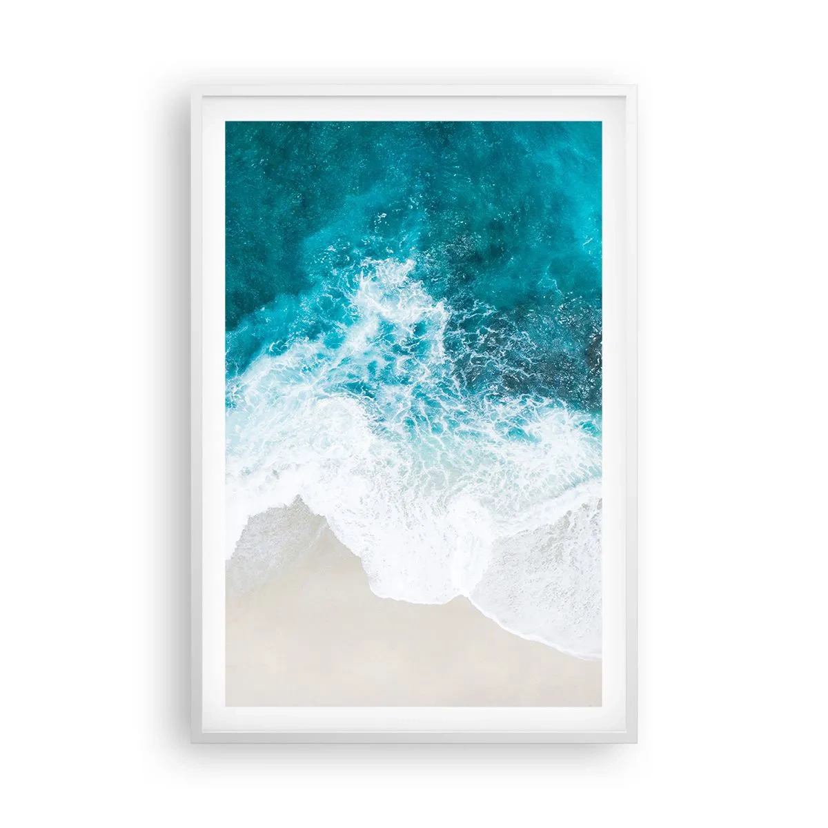 Affiche dans un cadre blanc - Poster - Caresse naturelle - 61x91 cm