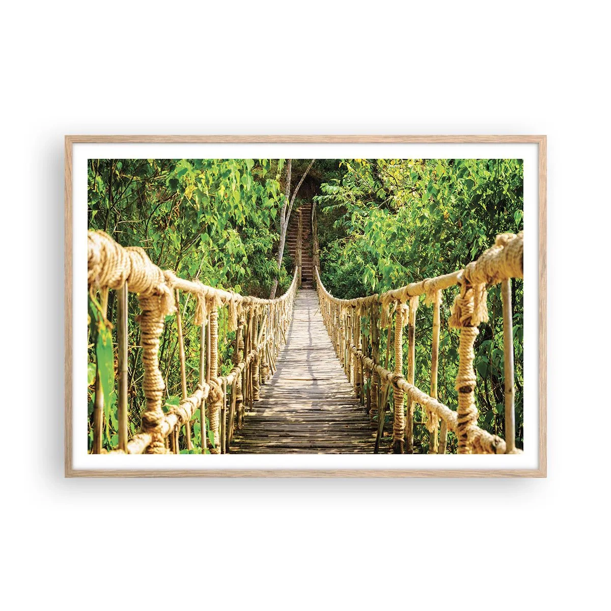 Affiche dans un chêne clair - Poster - Suspendu dans la nature - 100x70 cm