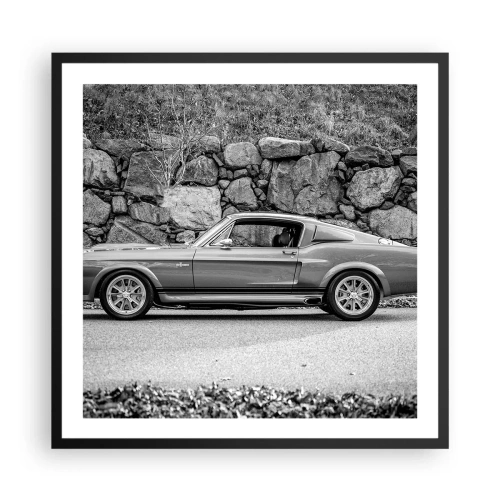 Affiche dans un cadre noir - Poster - Légende des années 60 - 60x60 cm