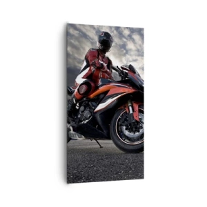 Impression sur toile - Image sur toile - Cavalier noir - 65x120 cm