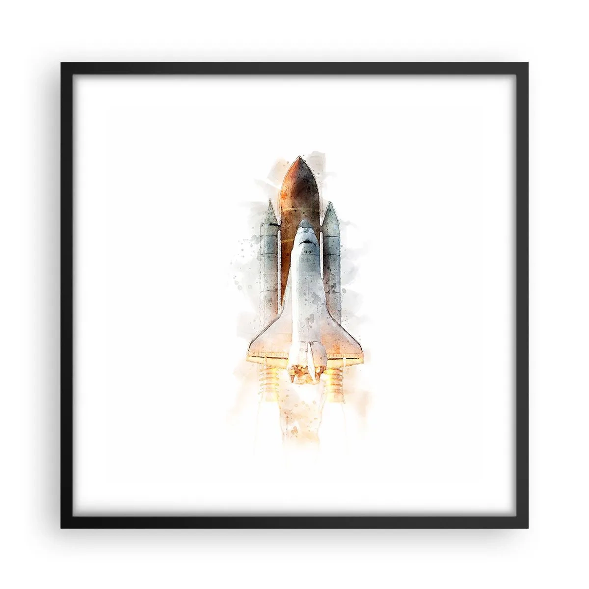 Affiche dans un cadre noir - Poster - Des explorateurs pour commencer - 50x50 cm