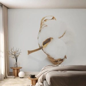 Papier Peint Autocollant Deluxe Sticker - Doux par nature - Coton, Minimaliste, Fleur - 150x105 cm