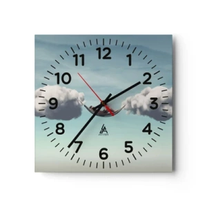 Horloge murale - Pendule murale - Instant de bonheur - 30x30 cm