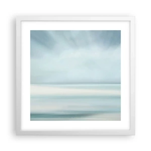 Affiche dans un cadre blanc - Poster - Paix à l'horizon - 40x40 cm