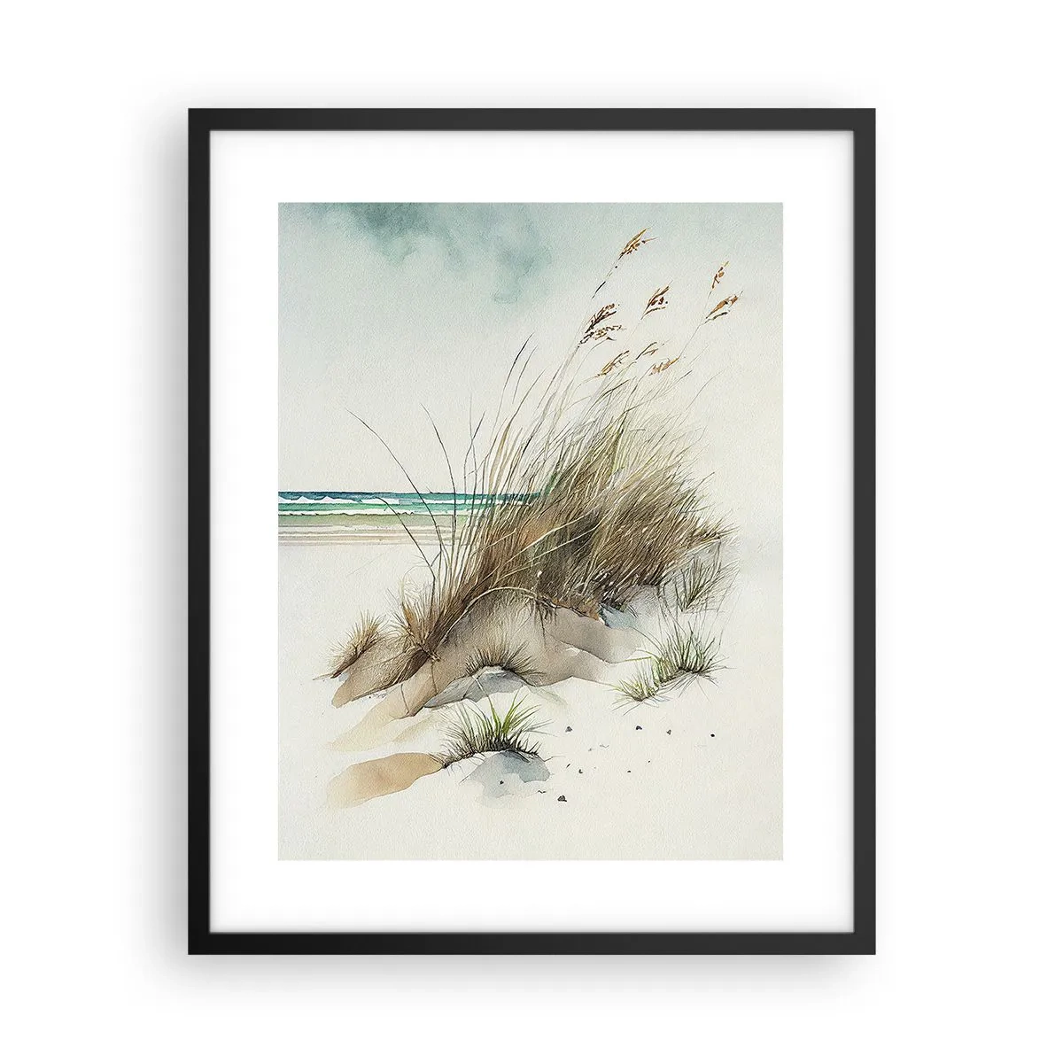 Affiche dans un cadre noir - Poster - Recouvert de sable - 40x50 cm