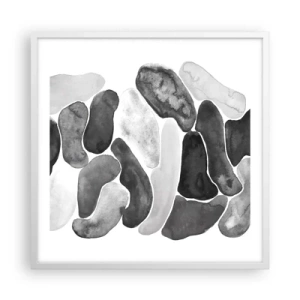 Affiche dans un cadre blanc - Poster - Abstraction rocheuse - 60x60 cm