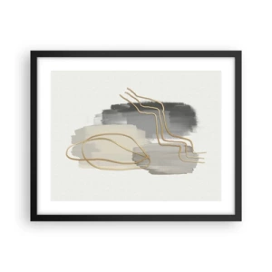 Affiche dans un cadre noir - Poster - Durée et mouvement - 50x40 cm