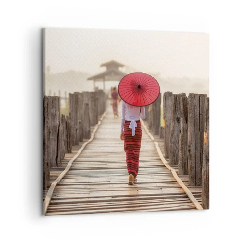 Impression sur toile - Image sur toile - Sur le vieux pont - 60x60 cm