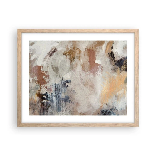 Affiche dans un chêne clair - Poster - Abstraction brumeuse - 50x40 cm