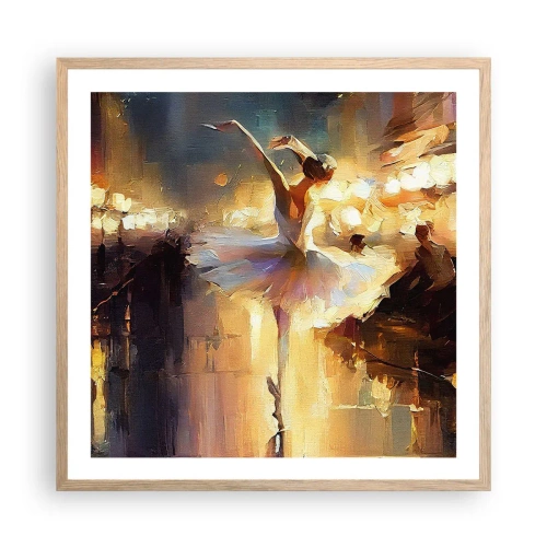 Affiche dans un chêne clair - Poster - Miracle dans la rue - 60x60 cm