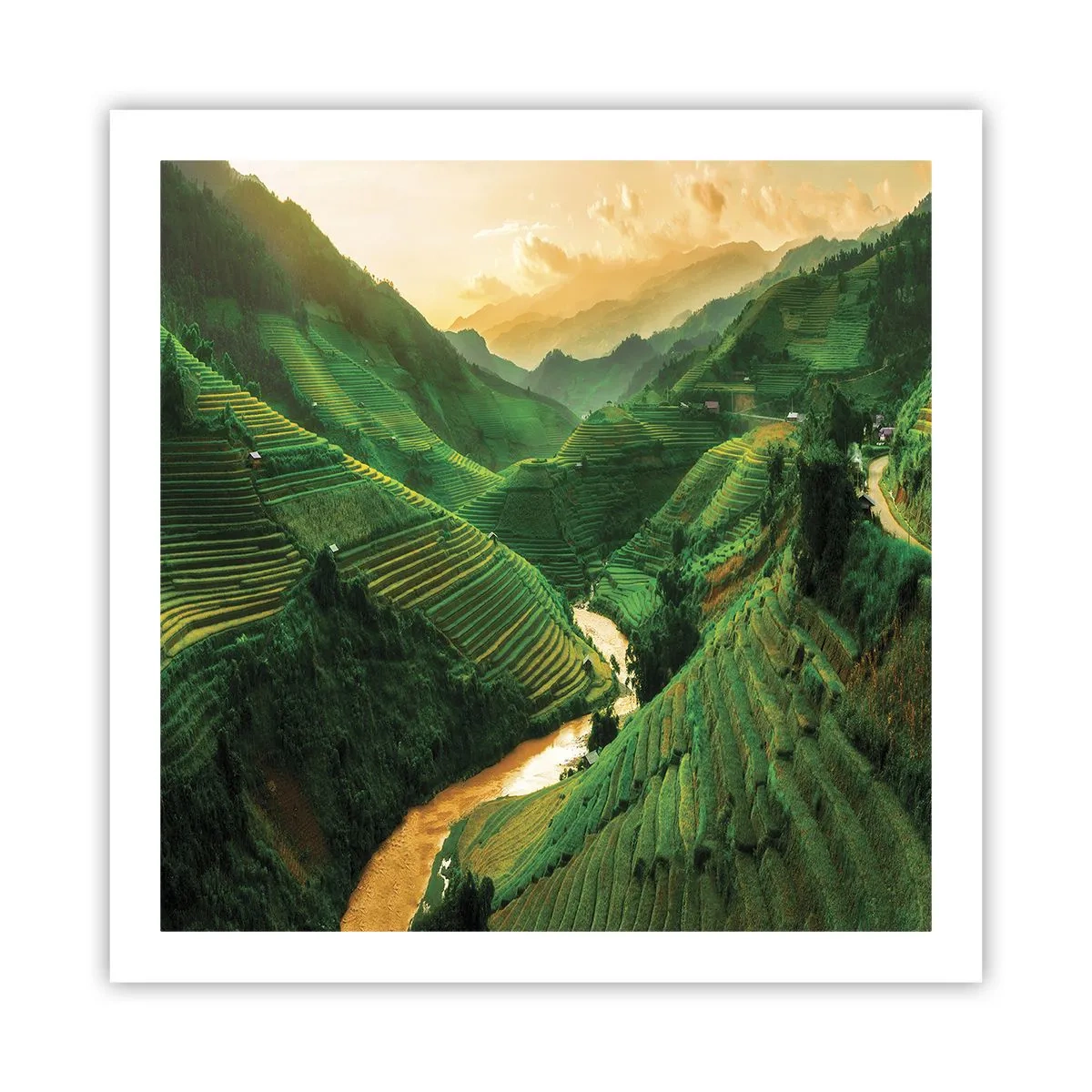 Affiche - Poster - Vallée vietnamienne - 60x60 cm