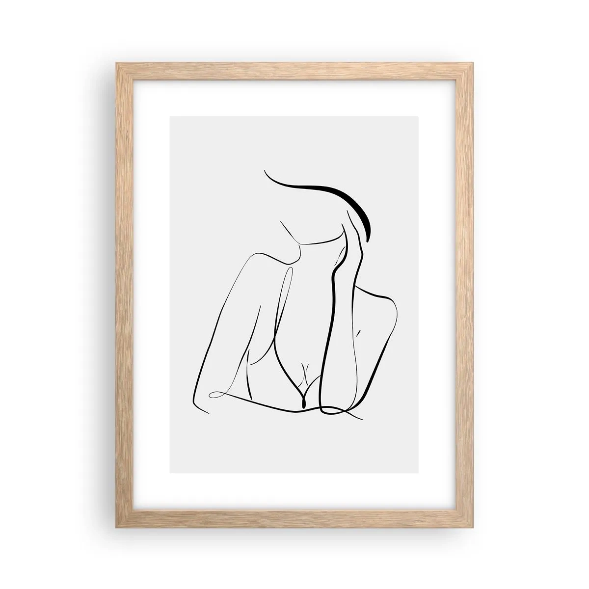 Affiche dans un chêne clair - Poster - Sur les vague d'un rêve - 30x40 cm