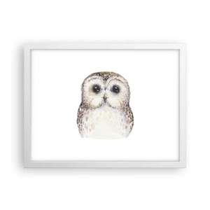 Affiche dans un cadre blanc - Poster - Regarde-moi dans les yeux - 40x30 cm