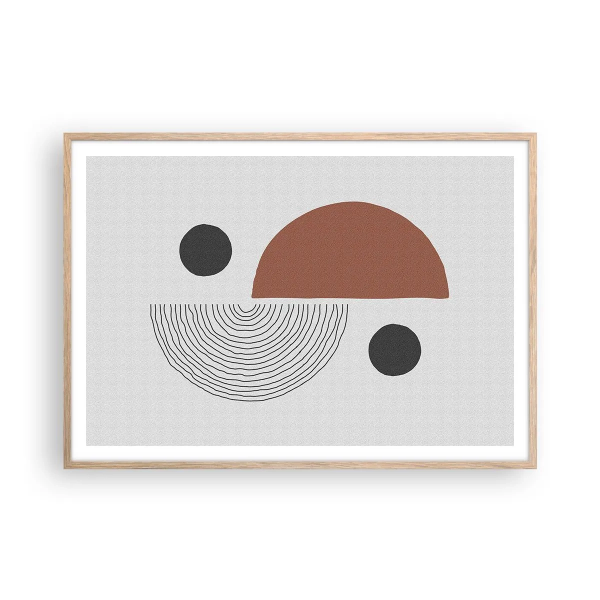 Affiche dans un chêne clair - Poster - Perfection de la roue - 100x70 cm