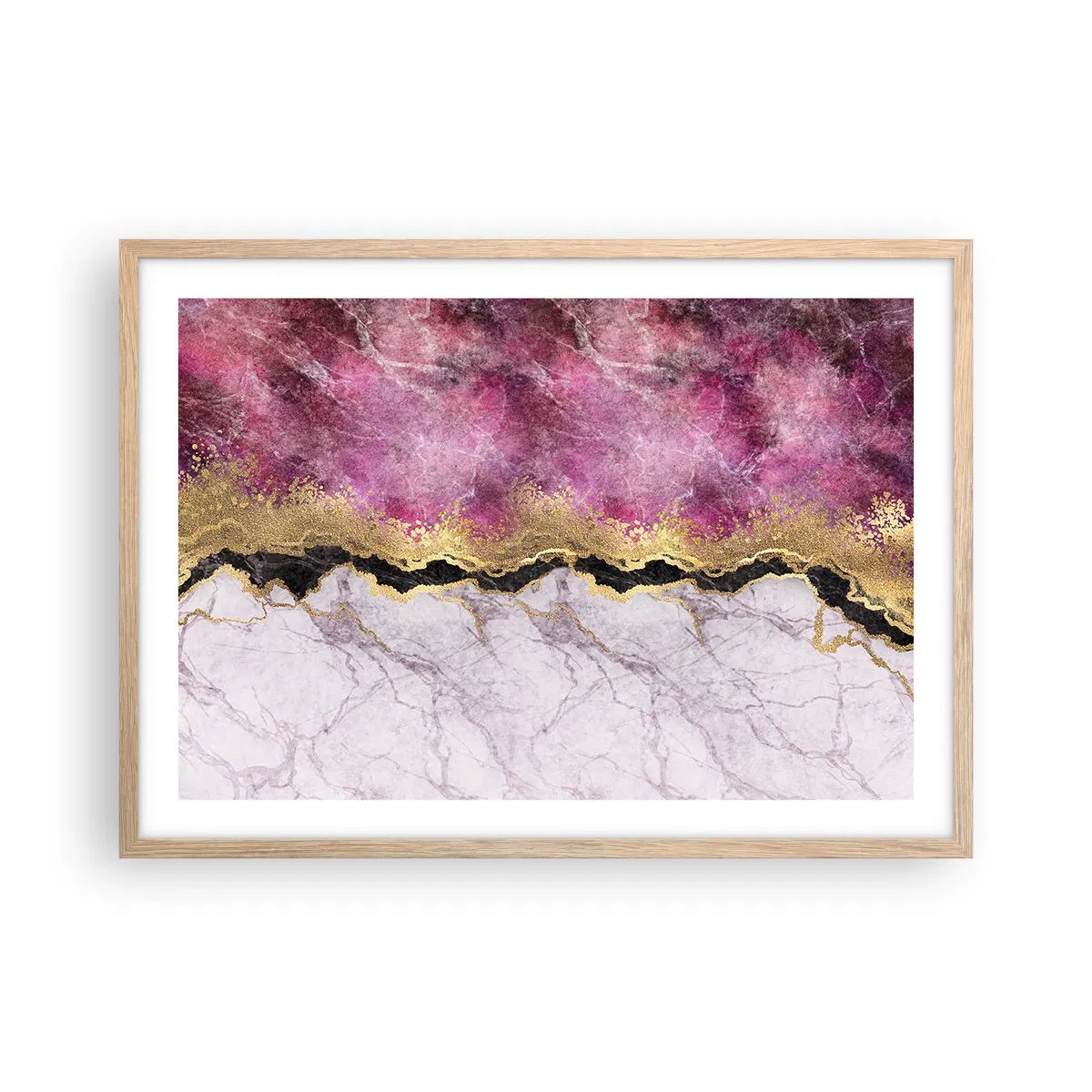 Affiche dans un chêne clair - Poster - À la frontière - 70x50 cm