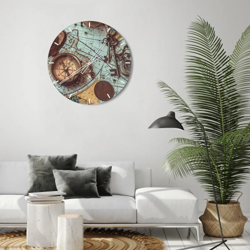 Horloge murale - Pendule murale - Pour ceux qui recherche l'aventure - 40x40 cm