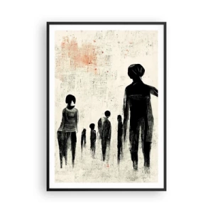Affiche dans un cadre noir - Poster - Contre la solitude - 70x100 cm