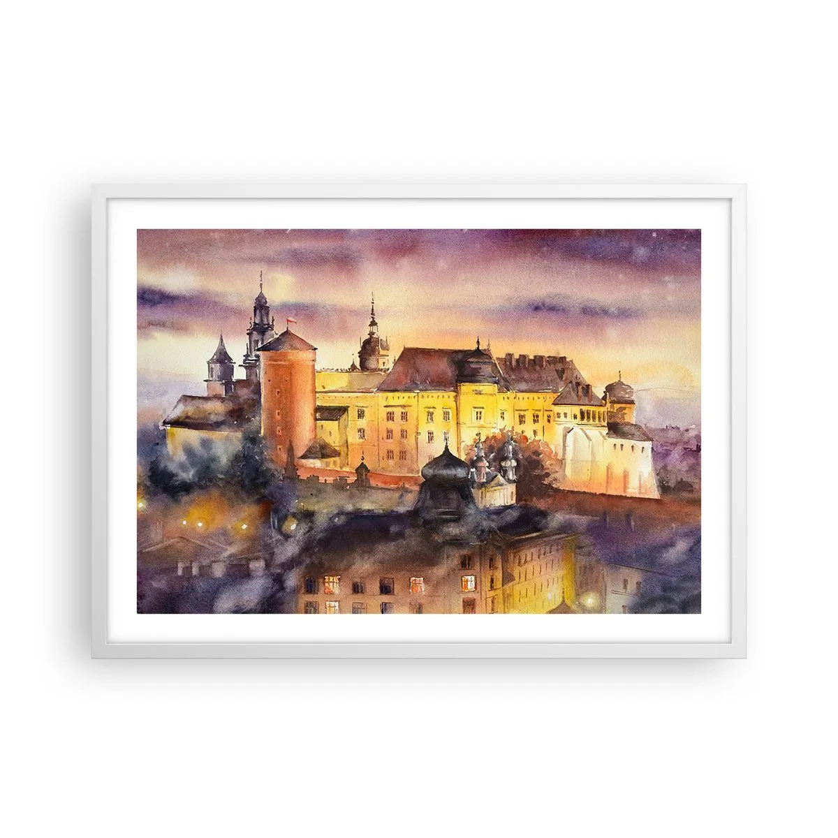 Affiche dans un cadre blanc - Poster - Histoire et conte de fées - 70x50 cm