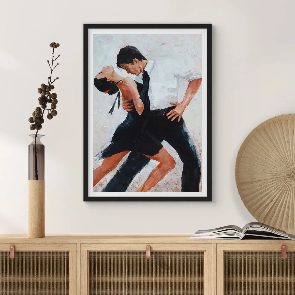 Affiche dans un cadre noir - Poster - Tango de mes rêves et pensées - 40x50 cm