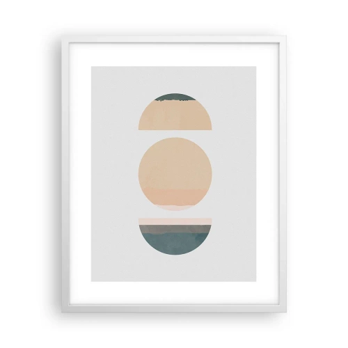 Affiche dans un cadre blanc - Poster - Cercles après cercles - 40x50 cm