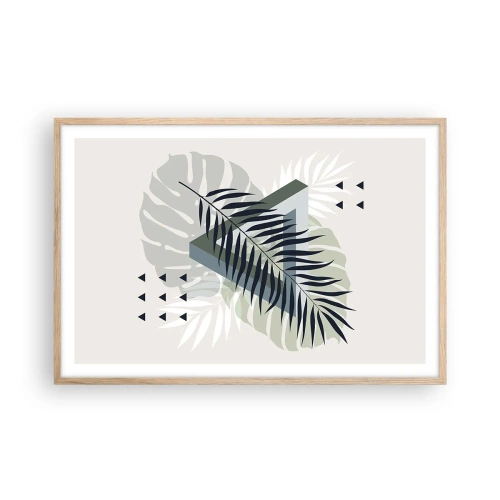Affiche dans un chêne clair - Poster - Nature et géométrie - deux odres? - 91x61 cm