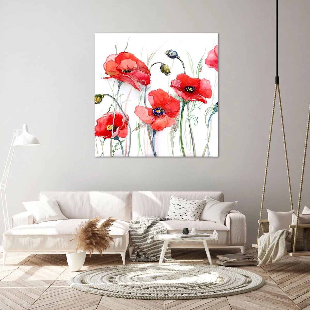 Impression sur toile - Image sur toile - Fleurs polonaises - 40x40 cm
