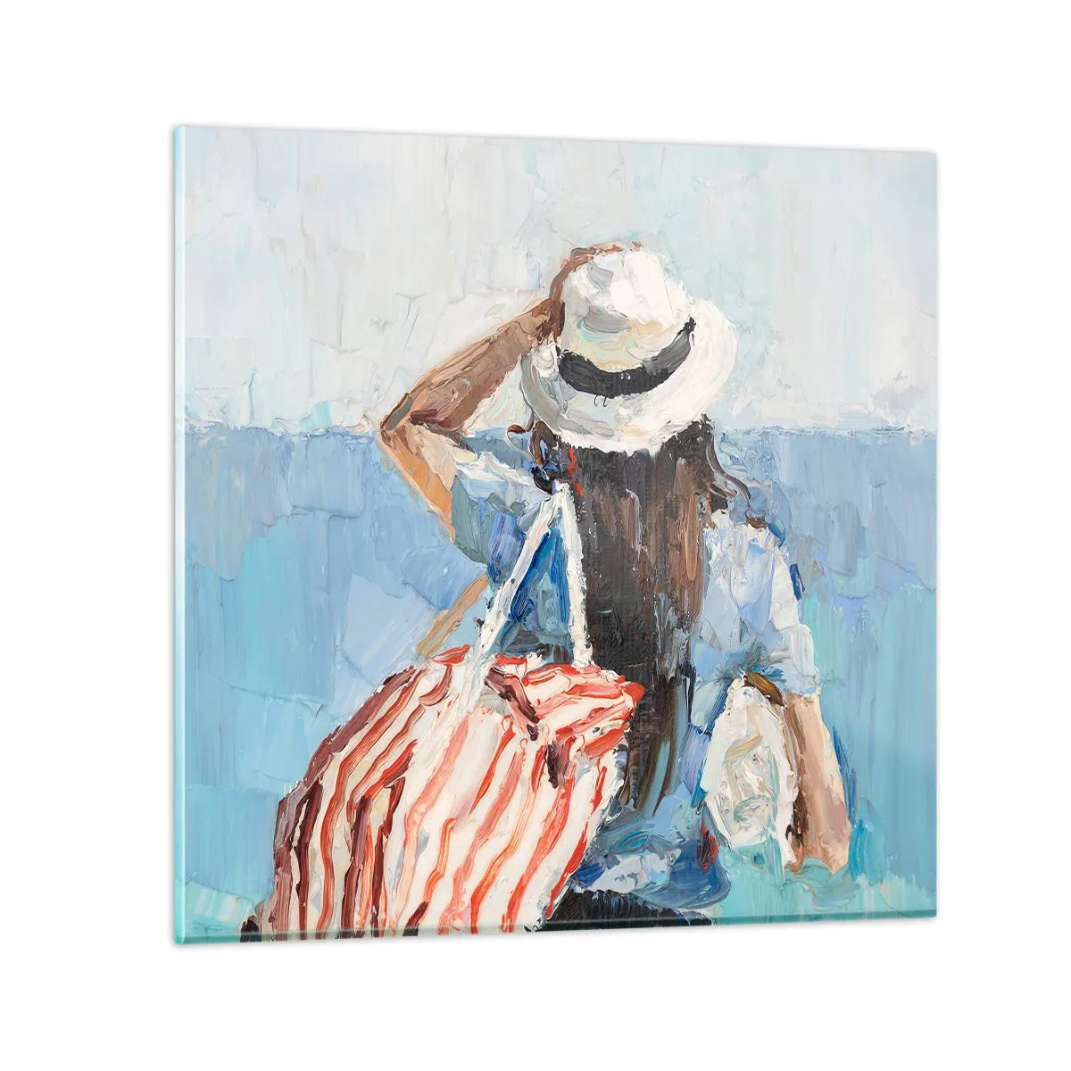 Impression sur verre - Image sur verre - Bienvenue à vos vacances - 30x30 cm