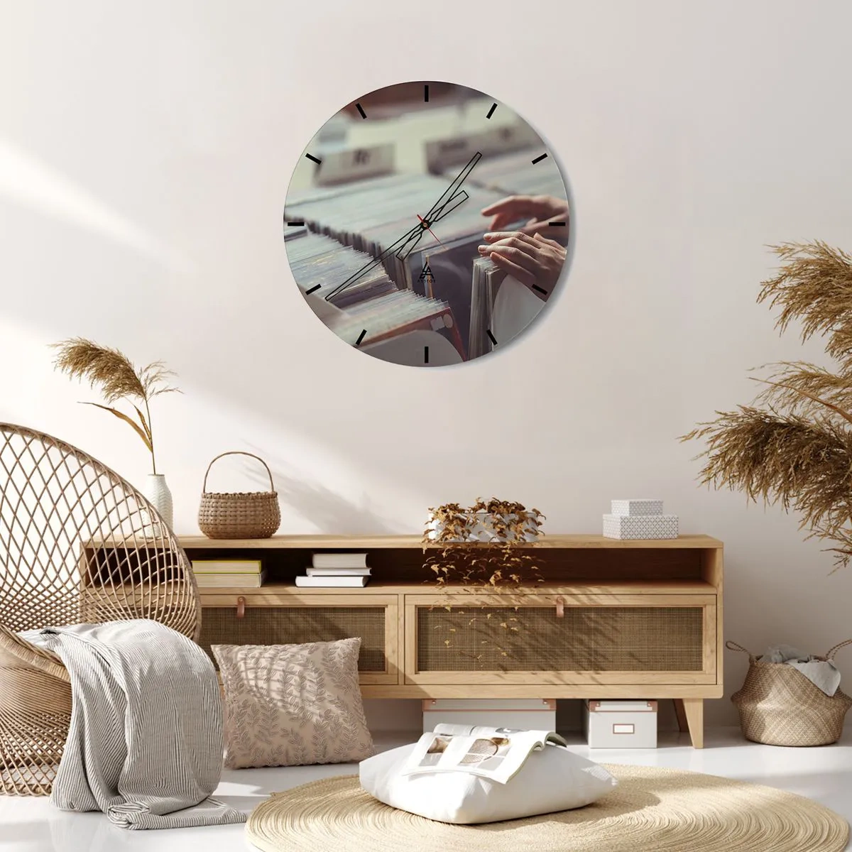 Horloge murale - Pendule murale - A la recherche d'émotions - 40x40 cm