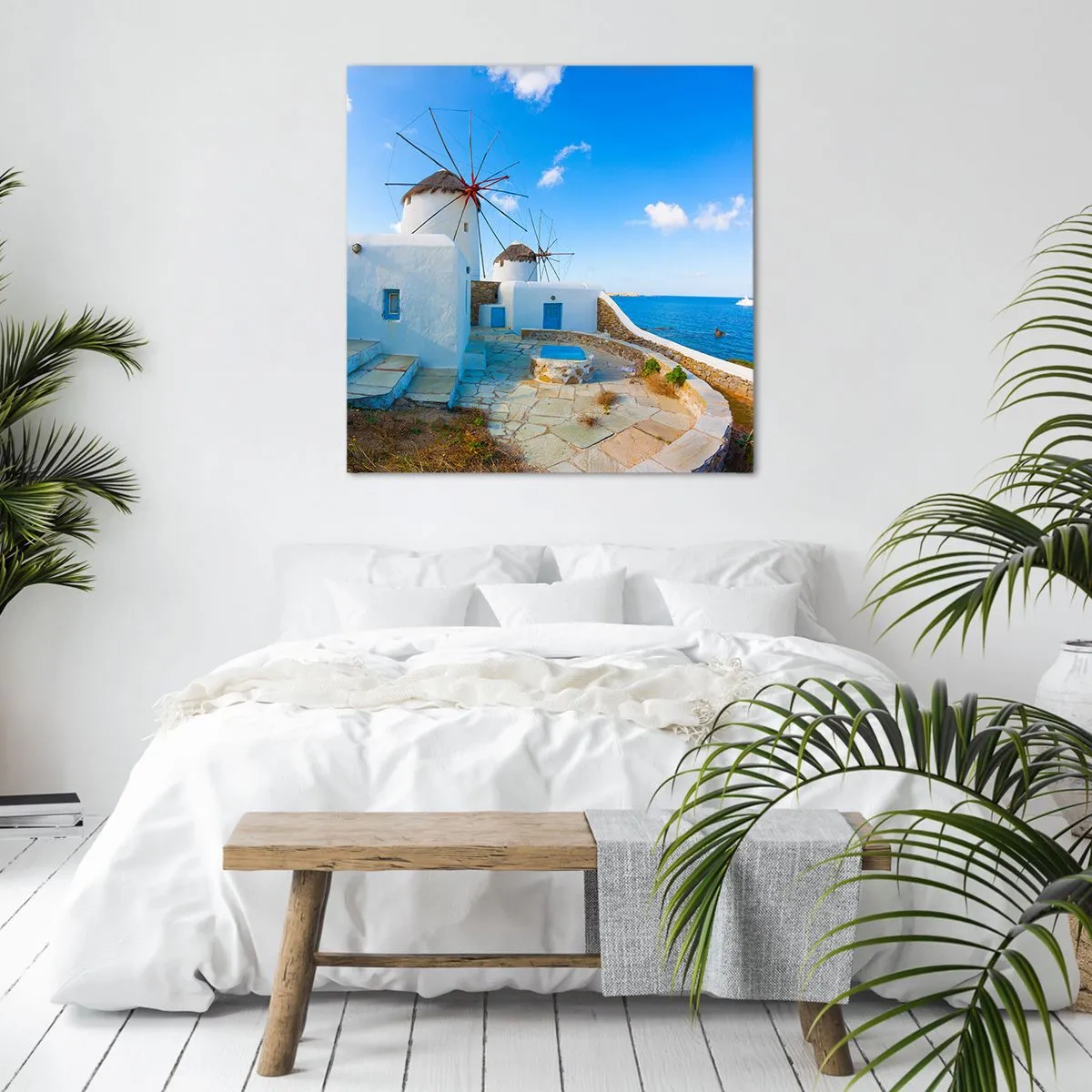 Impression sur toile - Image sur toile - Le vent bleu de la mer - 40x40 cm