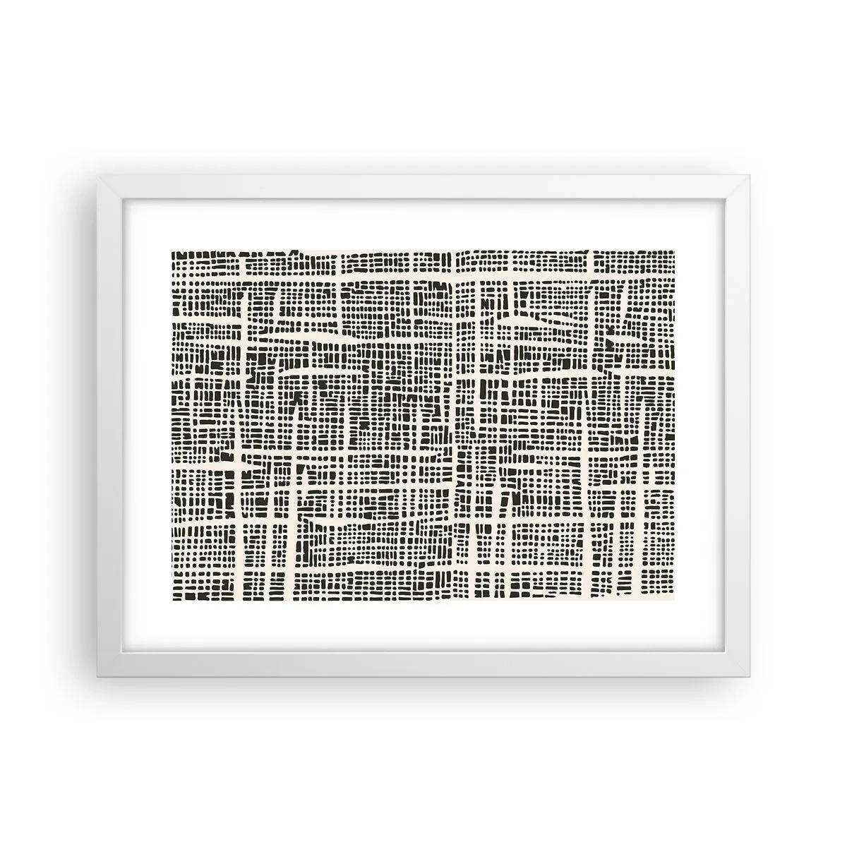 Affiche dans un cadre blanc - Poster - Composition tissée - 40x30 cm