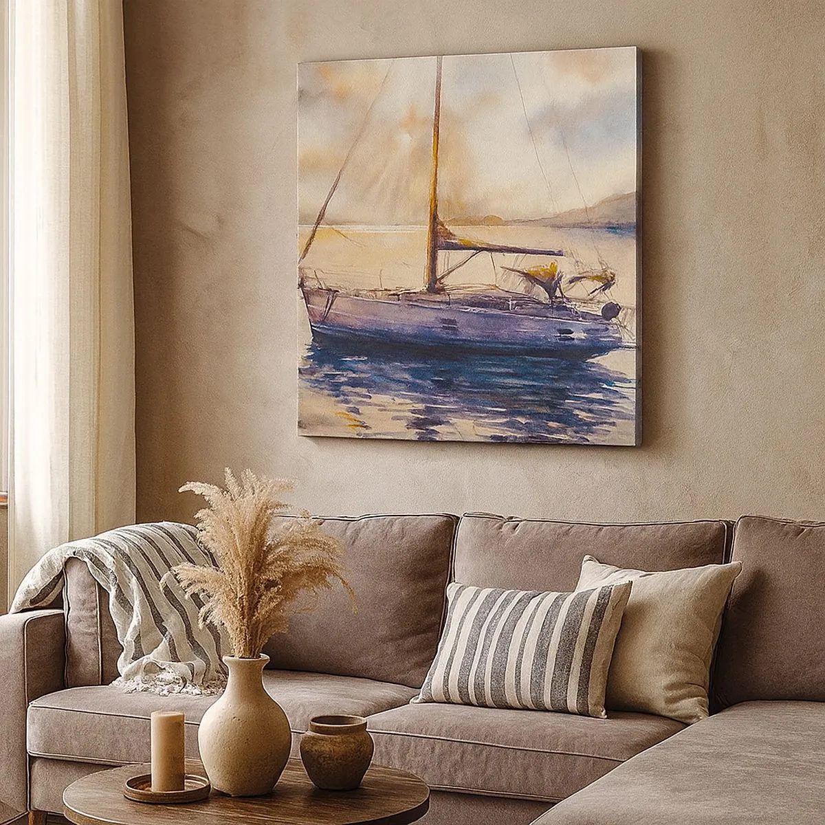 Impression sur toile - Image sur toile - Soirée sur la baie - 30x30 cm