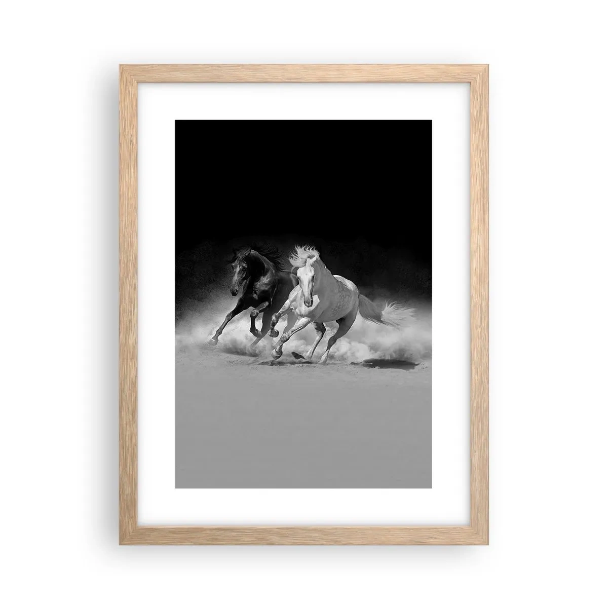 Affiche dans un chêne clair - Poster - Galop de la liberté - 30x40 cm