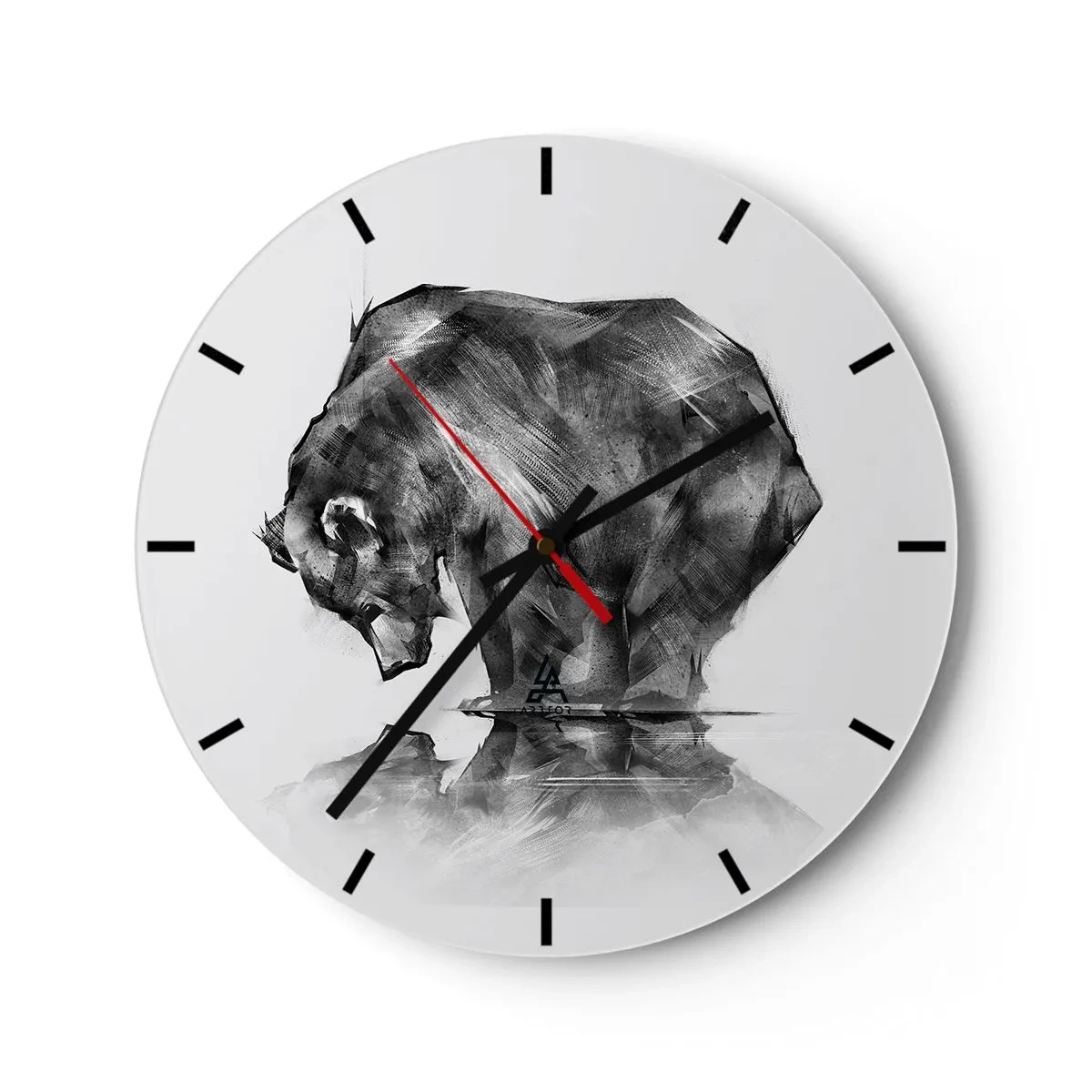 Horloge murale - Pendule murale - Ravi de rencontrer quelqu'un de proche - 40x40 cm