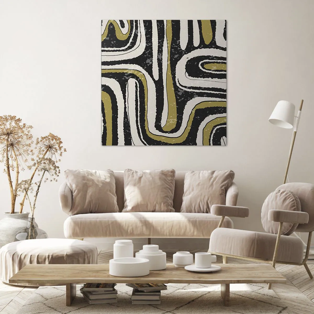 Impression sur toile - Image sur toile - Composition : routes et ruelles - 30x30 cm