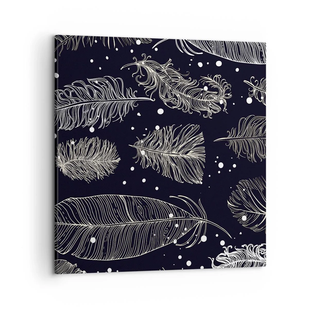 Impression sur toile - Image sur toile - Toile de plumes - 50x50 cm