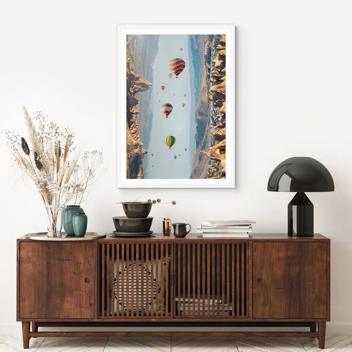 Affiche dans un cadre blanc - Poster - Ici, tout est possible - 70x100 cm