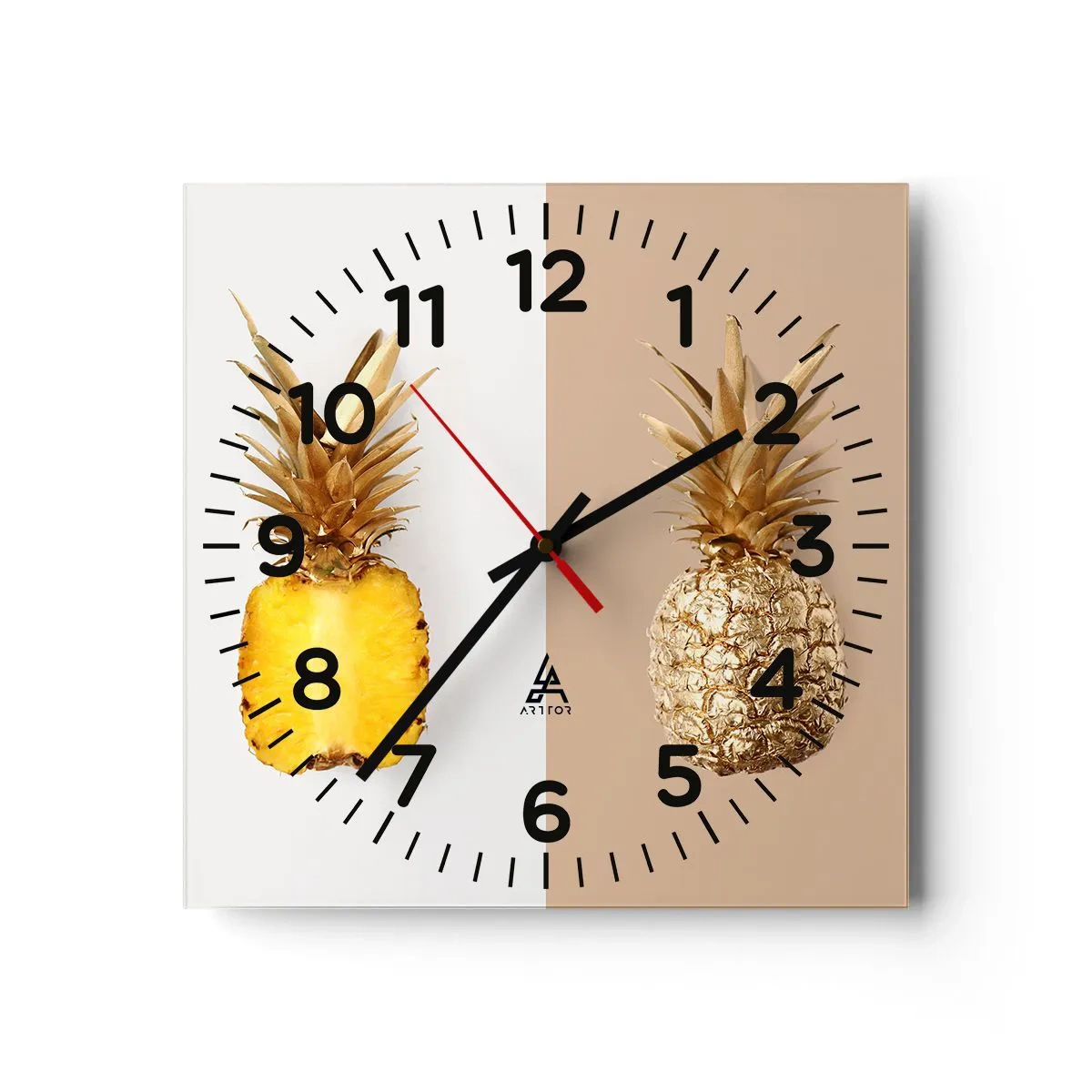 Horloge murale - Pendule murale - Ananas pour nous - 40x40 cm