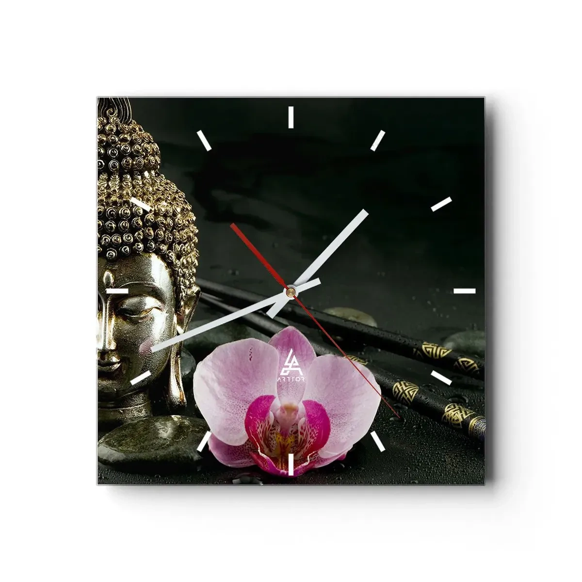 Horloge murale - Pendule murale - Harmonie de la sagesse et de la beauté - 40x40 cm