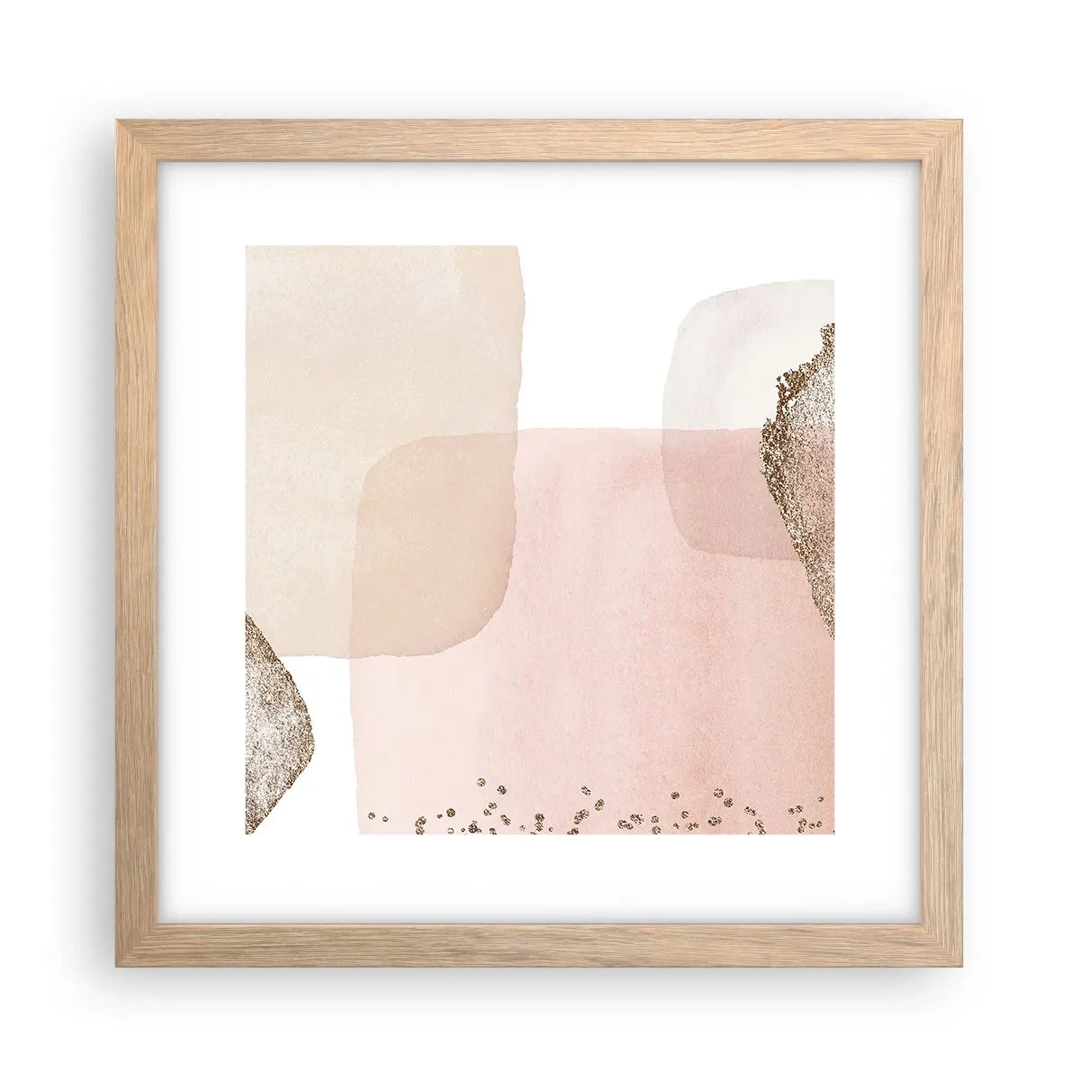 Affiche dans un chêne clair - Poster - Regard à travers la couleur - 30x30 cm