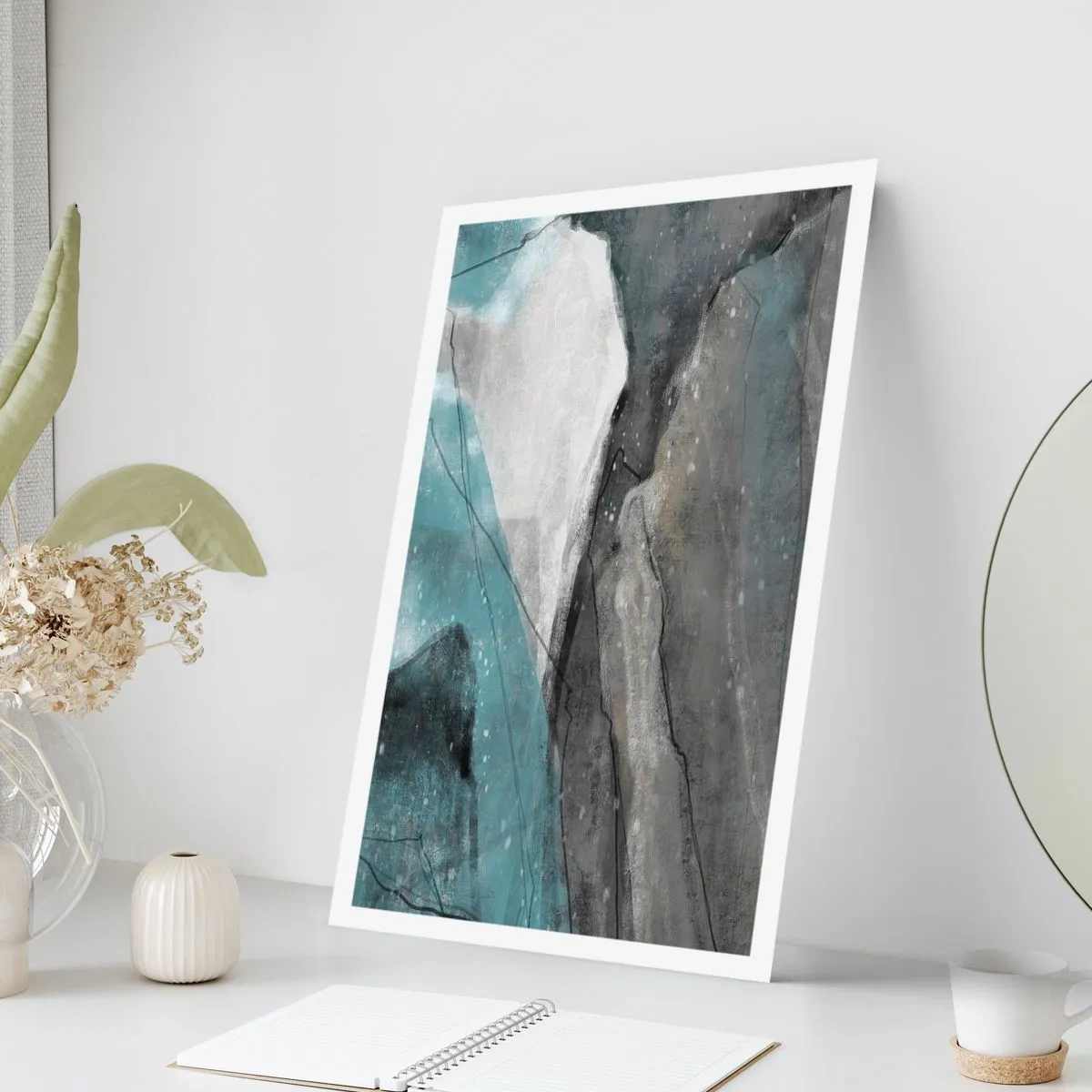 Affiche - Poster - Résumé : roches et glace - 61x91 cm