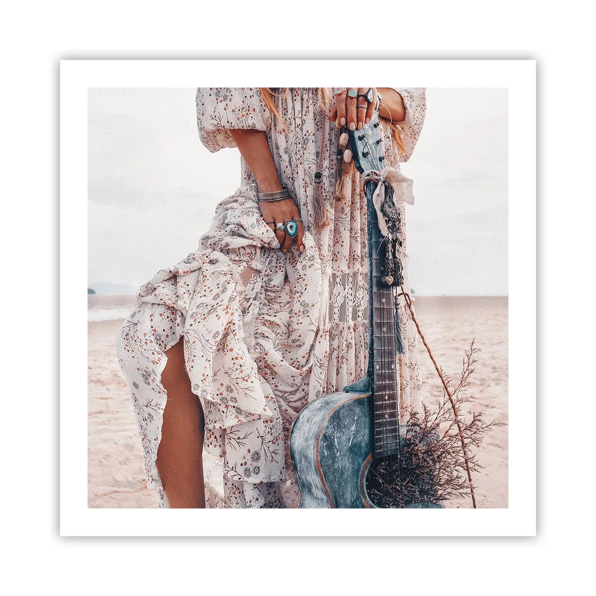 Affiche - Poster - Enfant de fleur en route - 60x60 cm