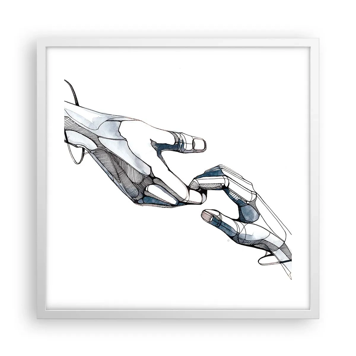 Affiche dans un cadre blanc - Poster - Un bon geste - 50x50 cm