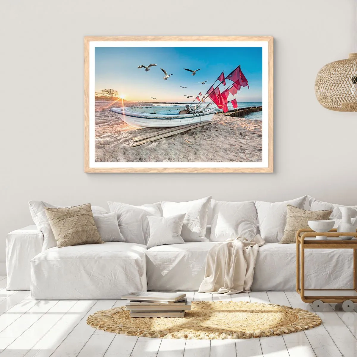 Affiche dans un chêne clair - Poster - Repos mérité - 100x70 cm