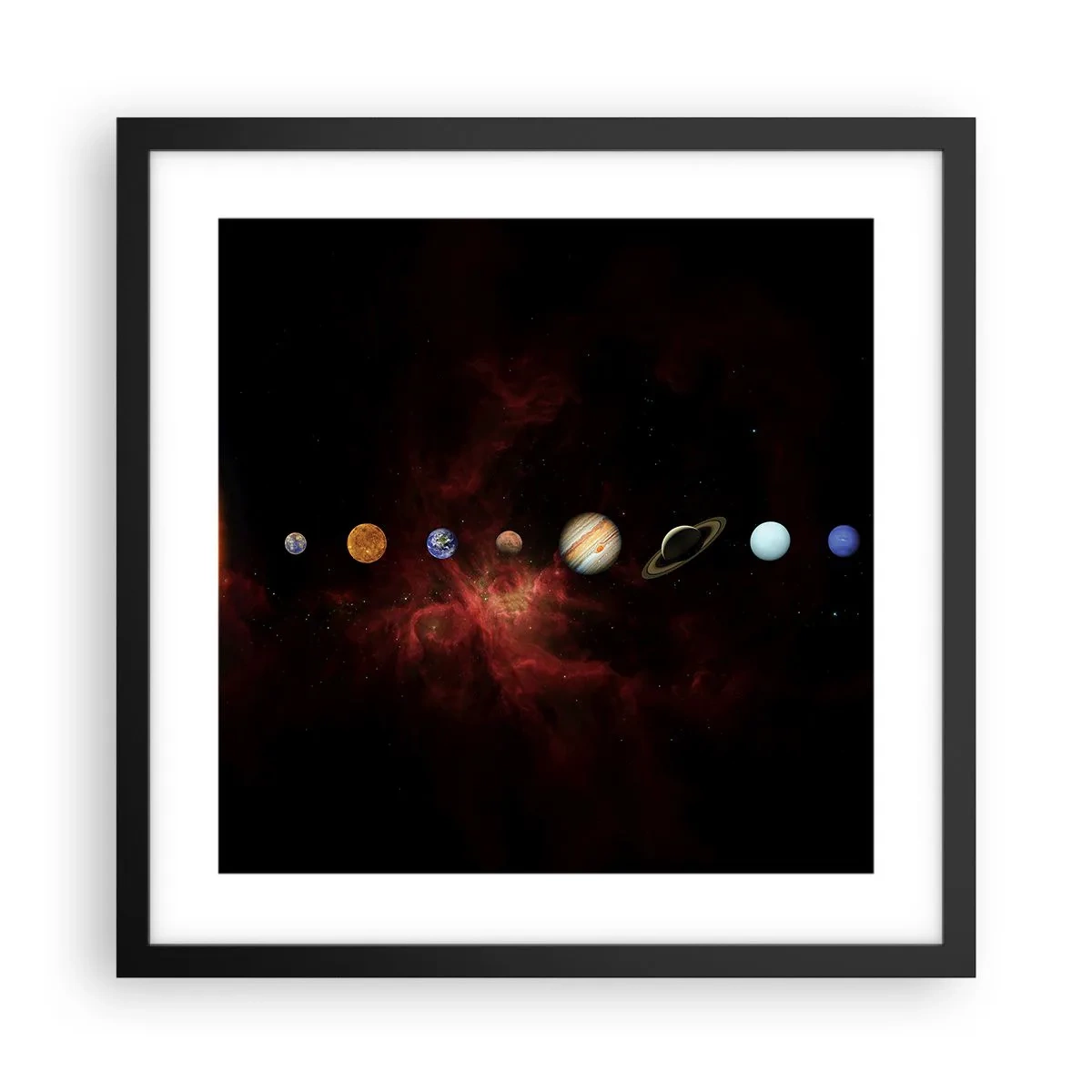 Affiche dans un cadre noir - Poster - Notre quartier - 40x40 cm